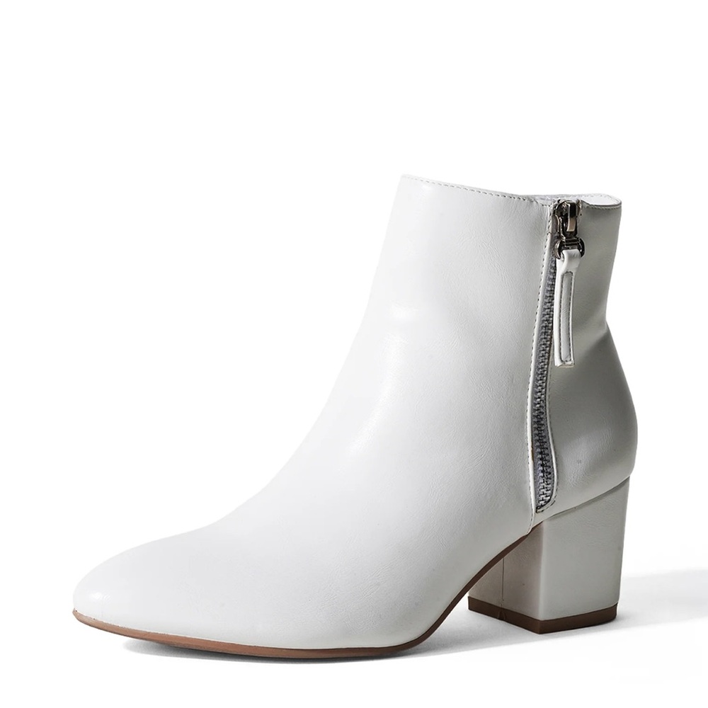 Stylish White Ankle Boots